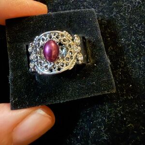 Paparazzi Silver Ring with Purple Accent